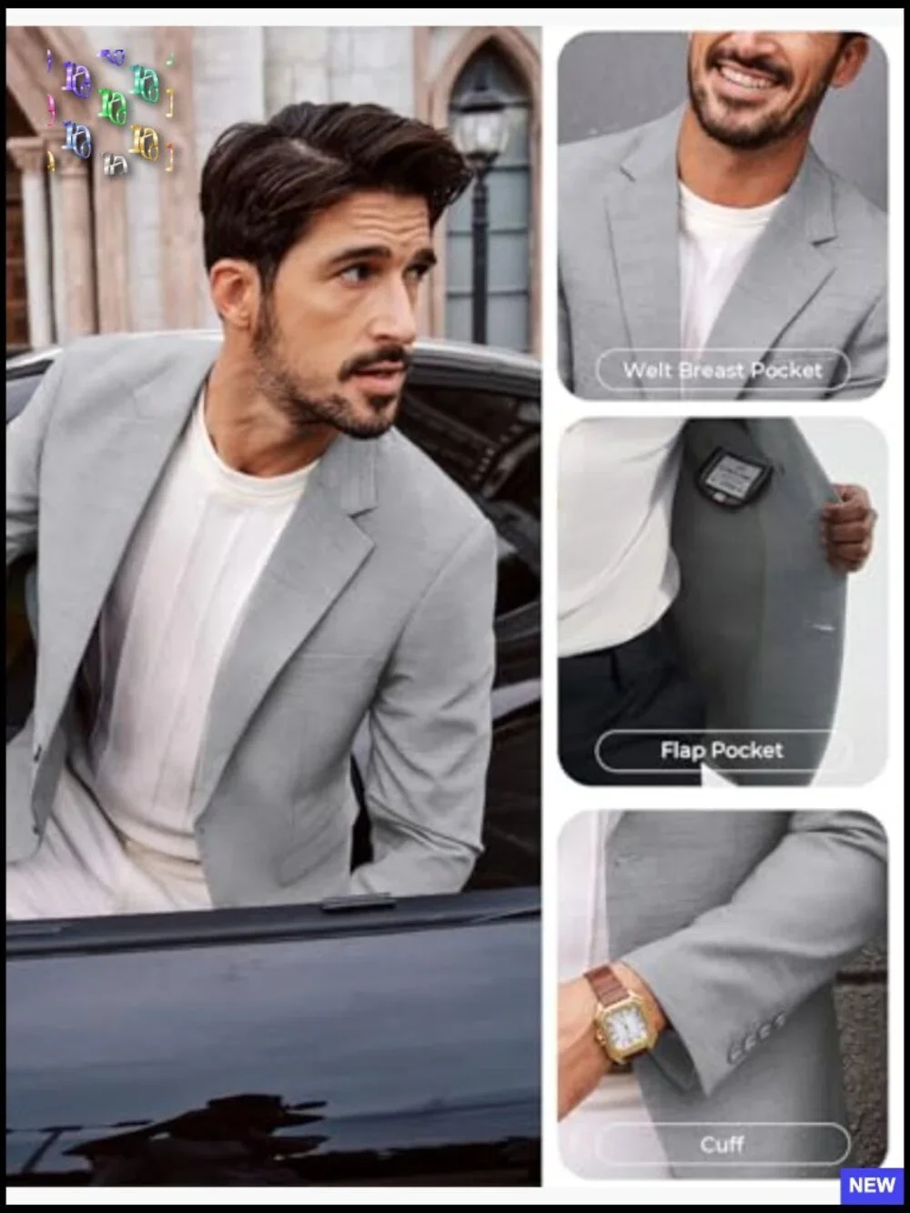 Lightweight Sport Coat Blazer Two Button Casual Elegant Regular Fit Classic